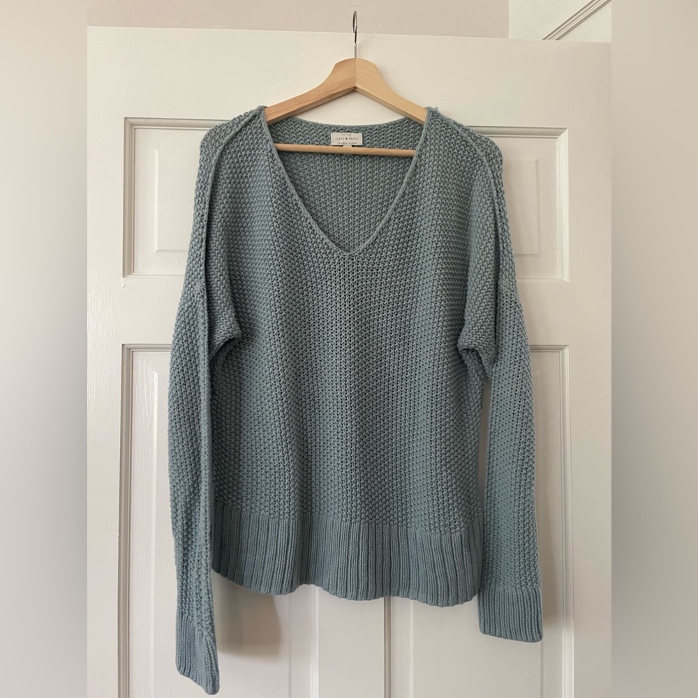 Lucky Brand Light Blue V-neck Sweater